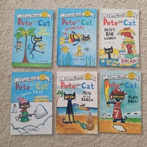Pete the Cat Books for Kids. I Can Read. Set of 6 Books